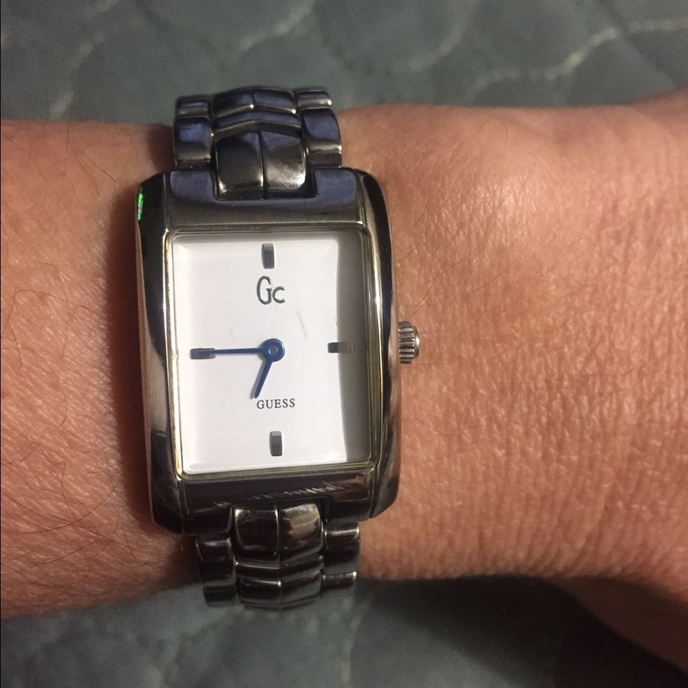 Ladies Silver Coloured Guess Gc Smart Luxury Watch